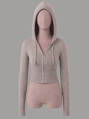 Frankies Bikinis Aimee Cloud Knit Zip Up Hoodie
